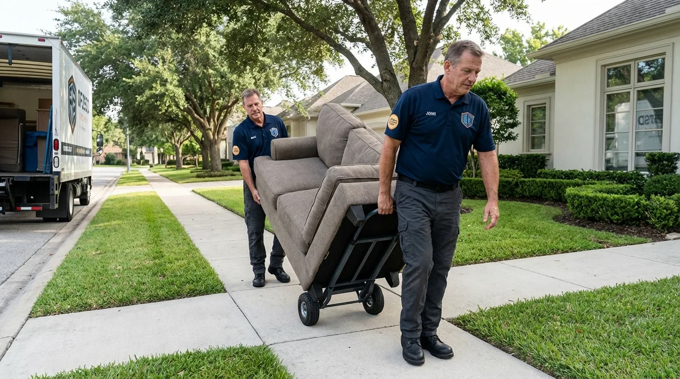 Local residential moving crew loading furniture in Homer Glen, IL